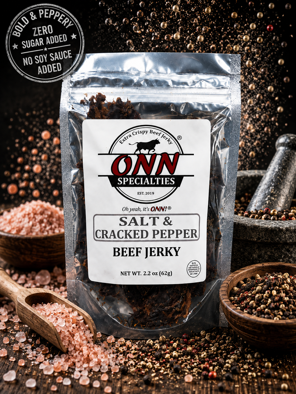 Salt & Cracked Pepper Beef Jerky
