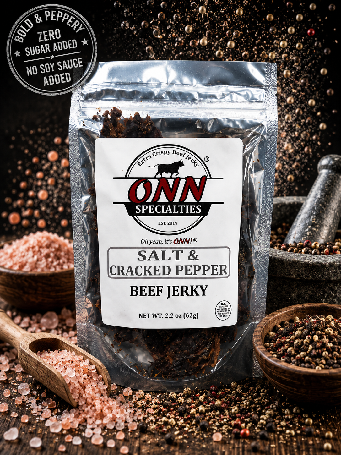 Salt & Cracked Pepper Beef Jerky