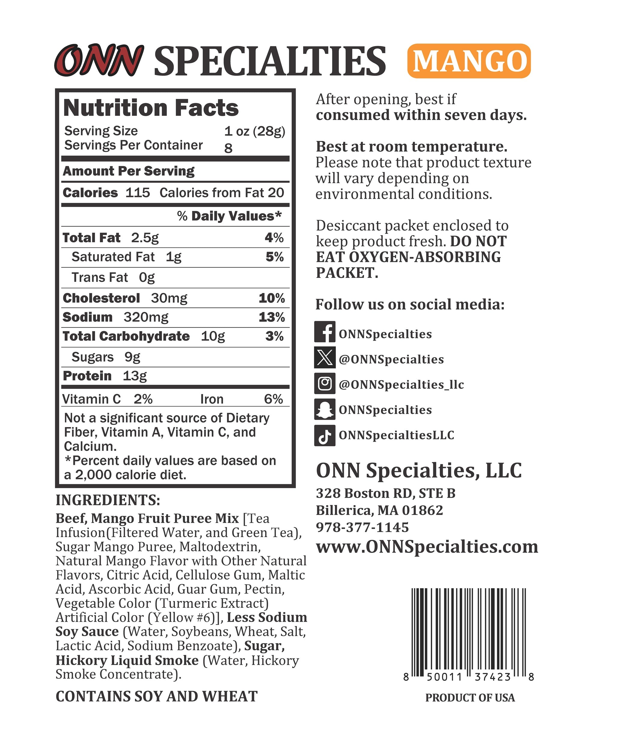 Mango Beef Jerky