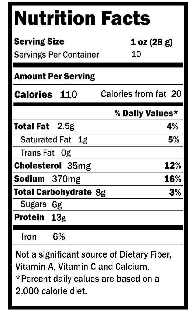 Onn Specialties | Nutritional Facts | Ingredients